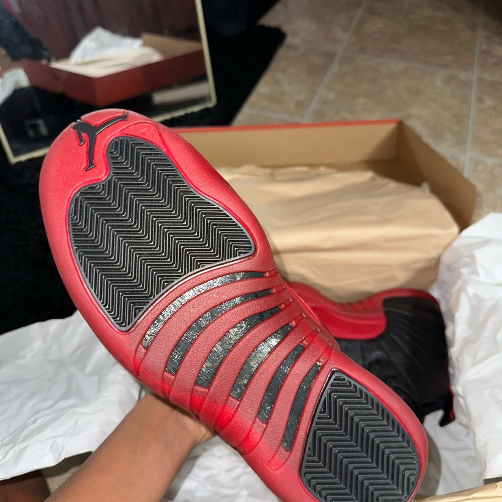 Jordan Red and Black Sneakers